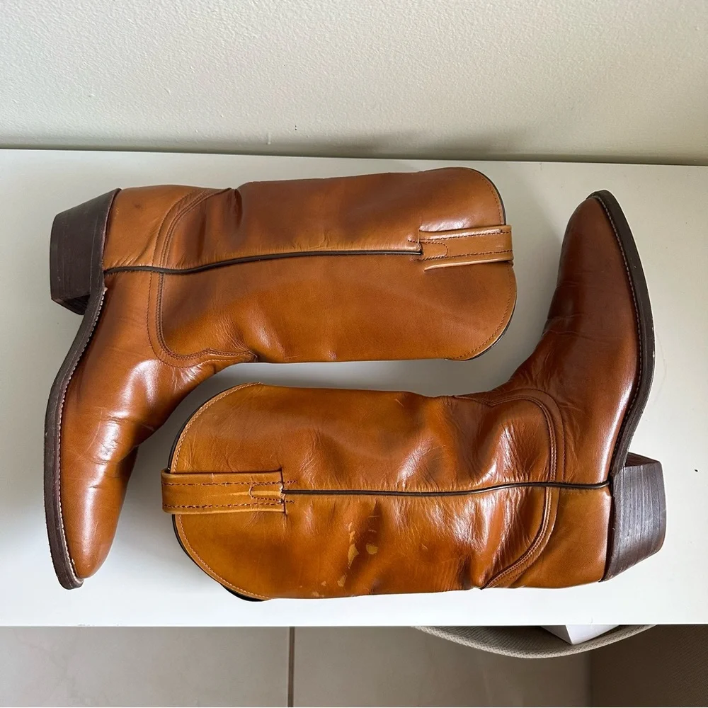 Vintage 1970’s Frye Brown Cowboy Boots Made in the USA | FREE SHIPPING - Picture 3 of 7